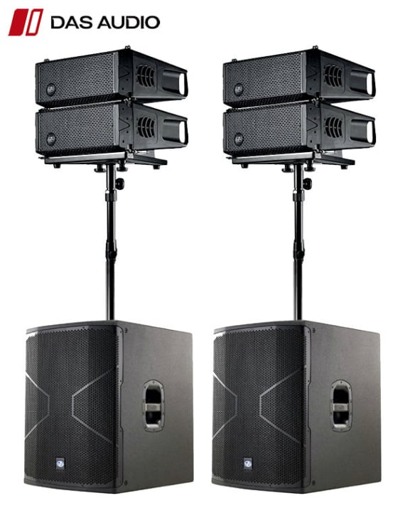 Vermeitung von DAS Audio Event Line Array PA-System auf Mallorca