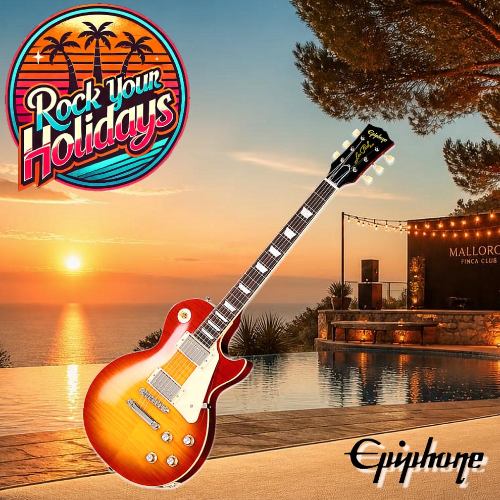 Vermietung von Epiphone E-Gitarren und Zubehör für den Finca Urlaub auf Mallorca