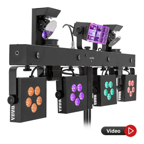 Rent hi-power LED lighting systems for parties, disco and events in Mallorca