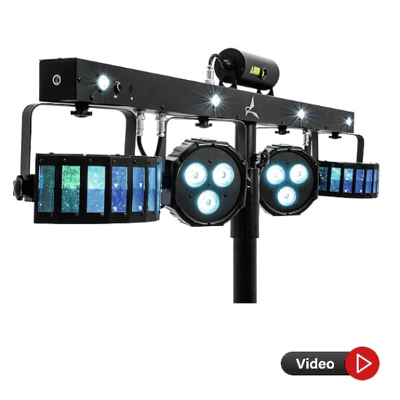 Rent Showtec multi effect LED lighting systems for parties, disco and events in Mallorca