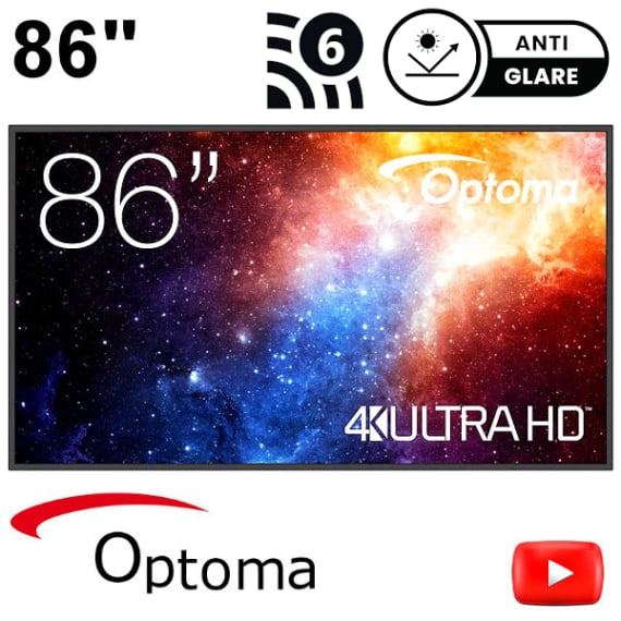 Vermietung von Optoma 4K Displays 86 auf Mallorca