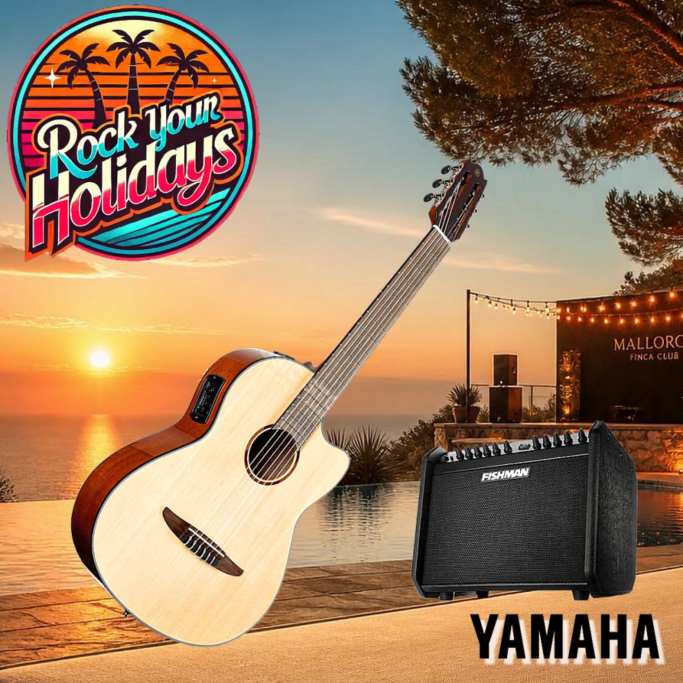 Vermietung von Yamaha Akustik-Gitarren Combo-Set für den Finca Urlaub auf Mallorca