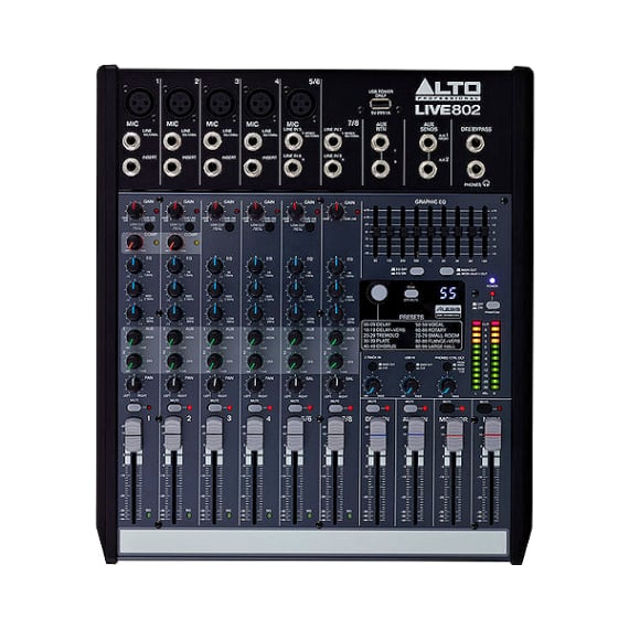 Hire Alto Live 802 analog live mixing console for weddings, parties & events in Mallorca