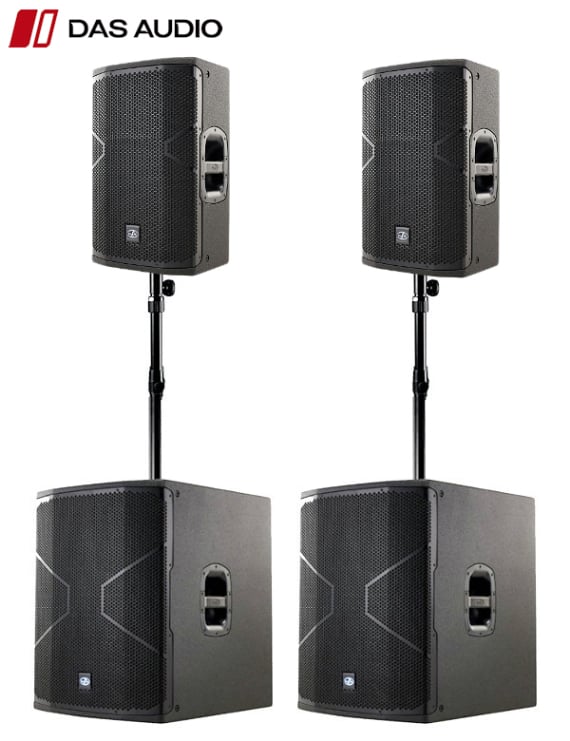 Rental of DAS Audio active PA systems in Mallorca