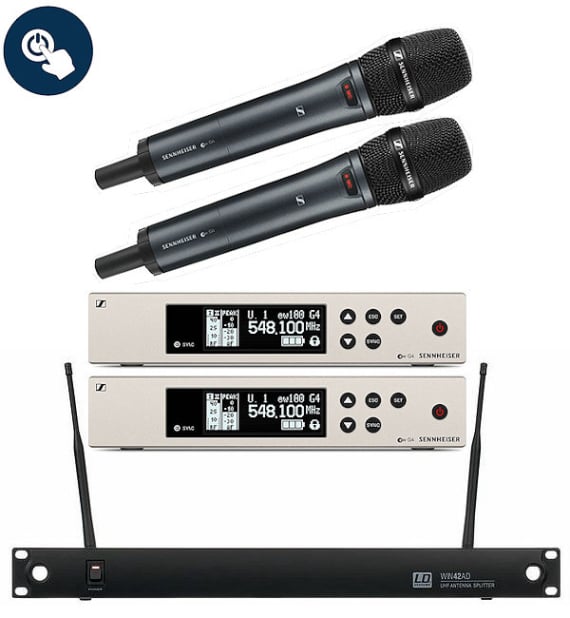 Hire Sennheiser EW-100 G4 wireless microphones for weddings, parties & events in Mallorca